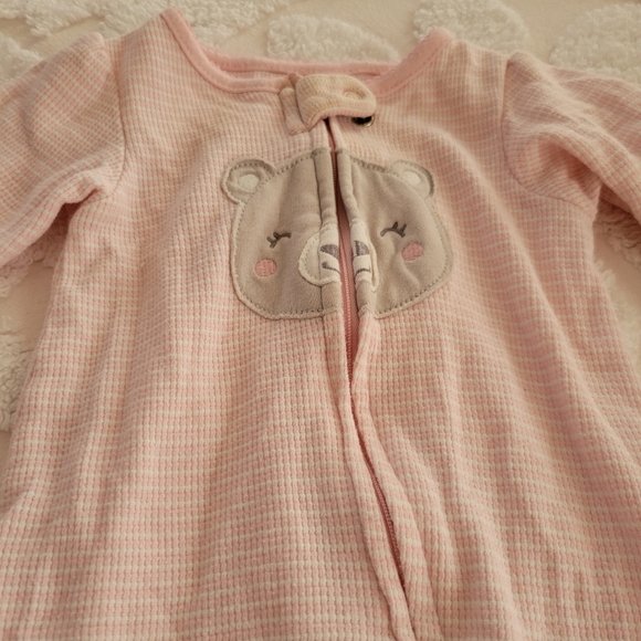 Baby Onesie Bear Face Footies 9 Months Carter's - Picture 2 of 9